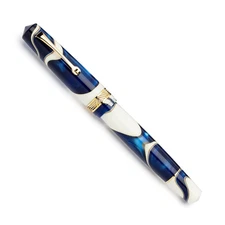 Leonardo Momento Magico Fountain Pen -Blue Wave with Gold Trim