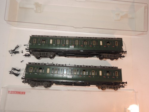 ++ SF 584 H0 Fleischmann 5086 5087 zwei vierachsige Abteilwagen 40800 41811 DRG | Condition: Gebraucht