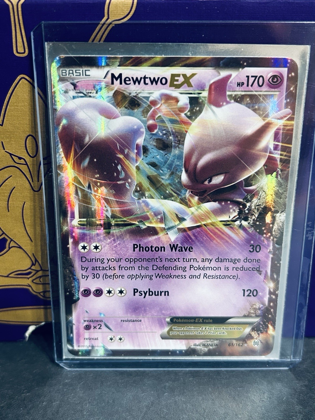 Mewtwo EX 61/162 XY: Breakthrough Ultra Rare Pokemon Card LP