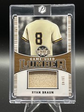 2024 Leaf Lumber Game Used Lumber Ryan Braun Bat Relic Bronze 18/40 #GUL-88