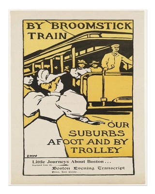 Vintage Stra�enbahn Wandkunst Klassischer Stadtszene Druck Urbane Szen
