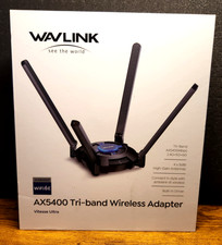 WAVLINK AX5400 WiFi 6E Tri-Band USB 3.0 Wireless Adapter Tested Working