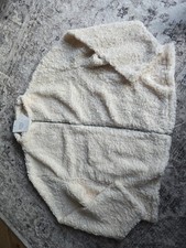 H&M Oversized teddy jacket Size Large Cream Brand New With Tags