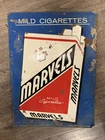 VINTAGE MARVELS CIGARETTE TIN Embossed Litho Great 19.5 X 14.5 70 Years Old