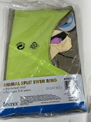 Anelli da nuoto vintage set bagnato ippopotamo Intex scimmia California surf anello pesce completo NOS - Foto 7 di 10