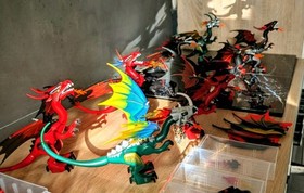 Lego Castle Fantasy Era Dragon Lot 8x Dragon 7048 7093 7094 + Wings Parts