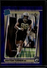 2021 Donruss Optic Purple Shock #259 Payton Turner New Orleans Saints Rookie