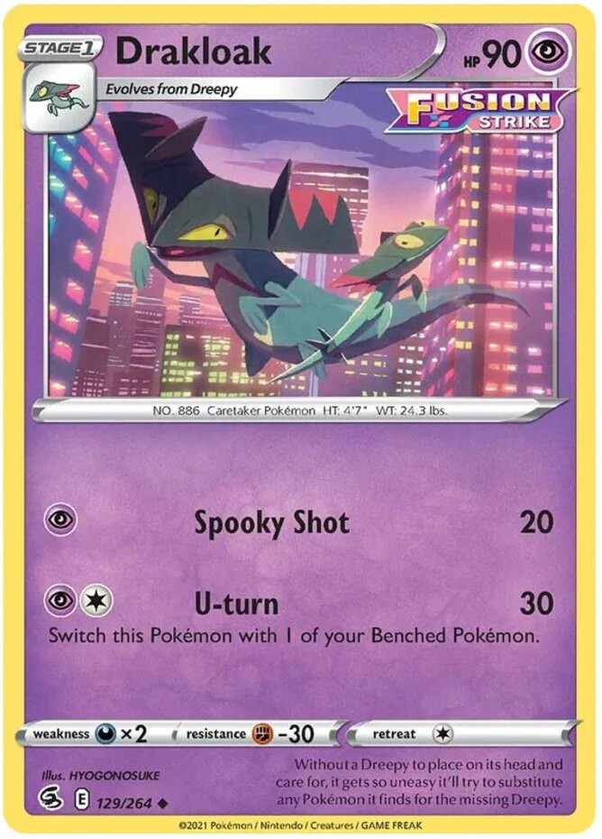 Drakloak - 129/264 - Uncommon - Near Mint