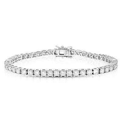 5 cttw Lab Grown Diamond Tennis Bracelet in Sterling Silver