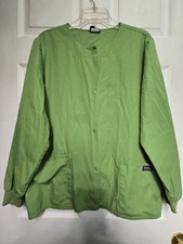 Cherokee scrub jacket Size M-Green Snap Front...