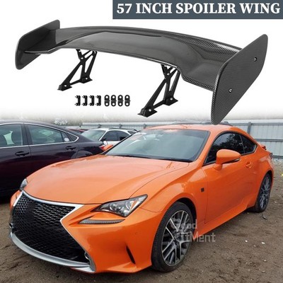 For Lexus RC F 350 300 200 57'' Rear Trunk Wing Spoiler GT Diffuser Carbon Look