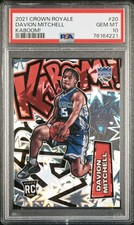 2021 Crown Royale KABOOM Davion Mitchell Rookie #20 GEM MT PSA 10
