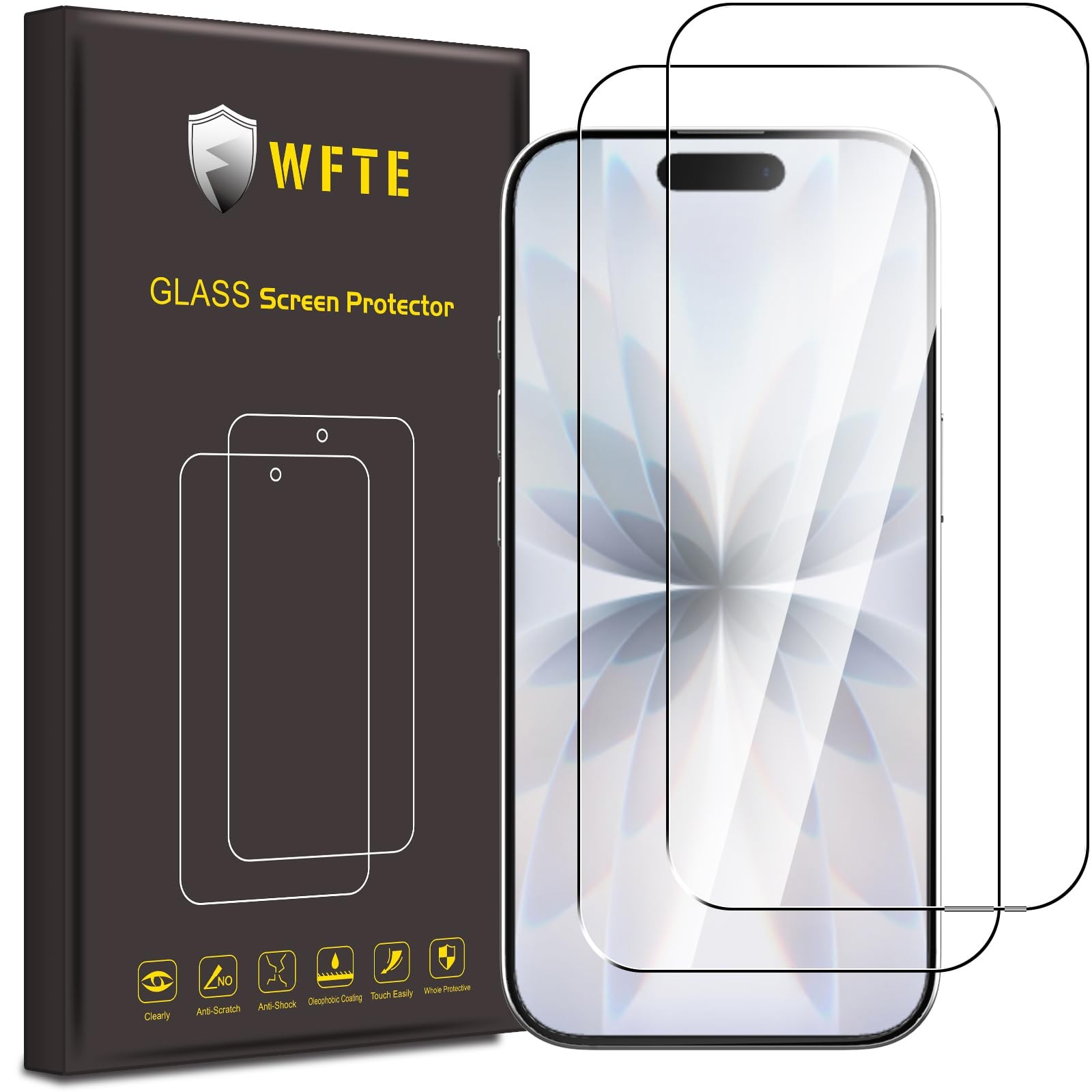 [2 Pezzi Vetro Temperato per iPhone 17/17 PRO Pellicola Protettiva [Durezza 9H][