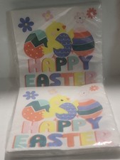 Happy Easter Chick & Eggs Paper Luncheon Napkins 16 Ct. 2 Ply 2 Pack (DGT186)