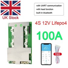 JBD 4S 12V 100A Lifepo4 Battery Smart BMS Common Port w/ Balance +Bluetooth UART
