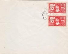France  341/342   oblitéré used sur lettre cachet exposition philatélique 1937