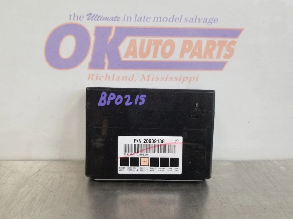 Módulo de control de carrocería GMC SIERRA 1500 BCM 11 2011 20939138 Foto 2 de 4