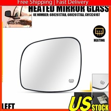 Driver Side Heated Wing Mirror Glass Fit For 08-20 Grand Caravan Town & Country