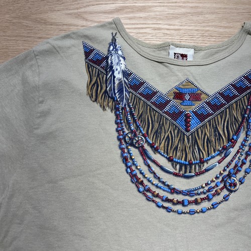 Vintage 90s Art Unlimited Tassel Western Graphic Baggy T Shirt Womens XL USA - Picture 3 of 23