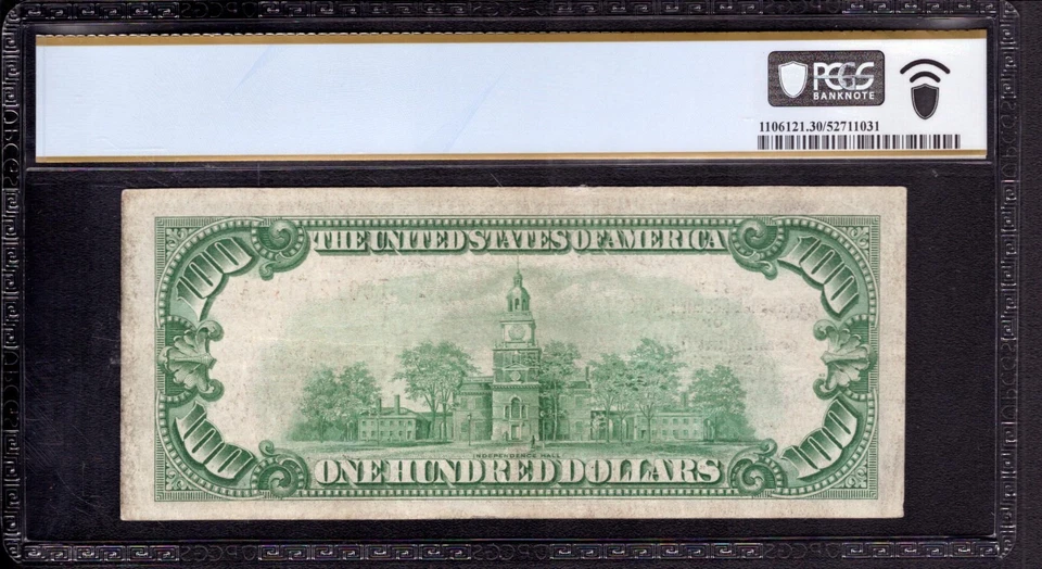 1929 $100 FEDERAL RESERVE BANK NOTE MINNEAPOLIS FR.1890-I PCGS B VF 30 (323A) - Image 2 of 4