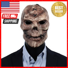 Vmonke Creepy Full Head Skull Mask Halloween Scary Latex Helmet for Cosplay Full