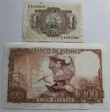 Spanien 1 Peseta Banknote Von 1953 – Pick-Nr. 144a, Gebraucht (III), Für Sammler