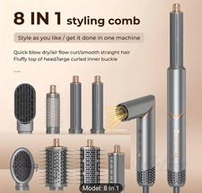 8 in 1 Hair Dryer Brush Set Air Hair Styler Curling Negative Ionic Foldable Hot.