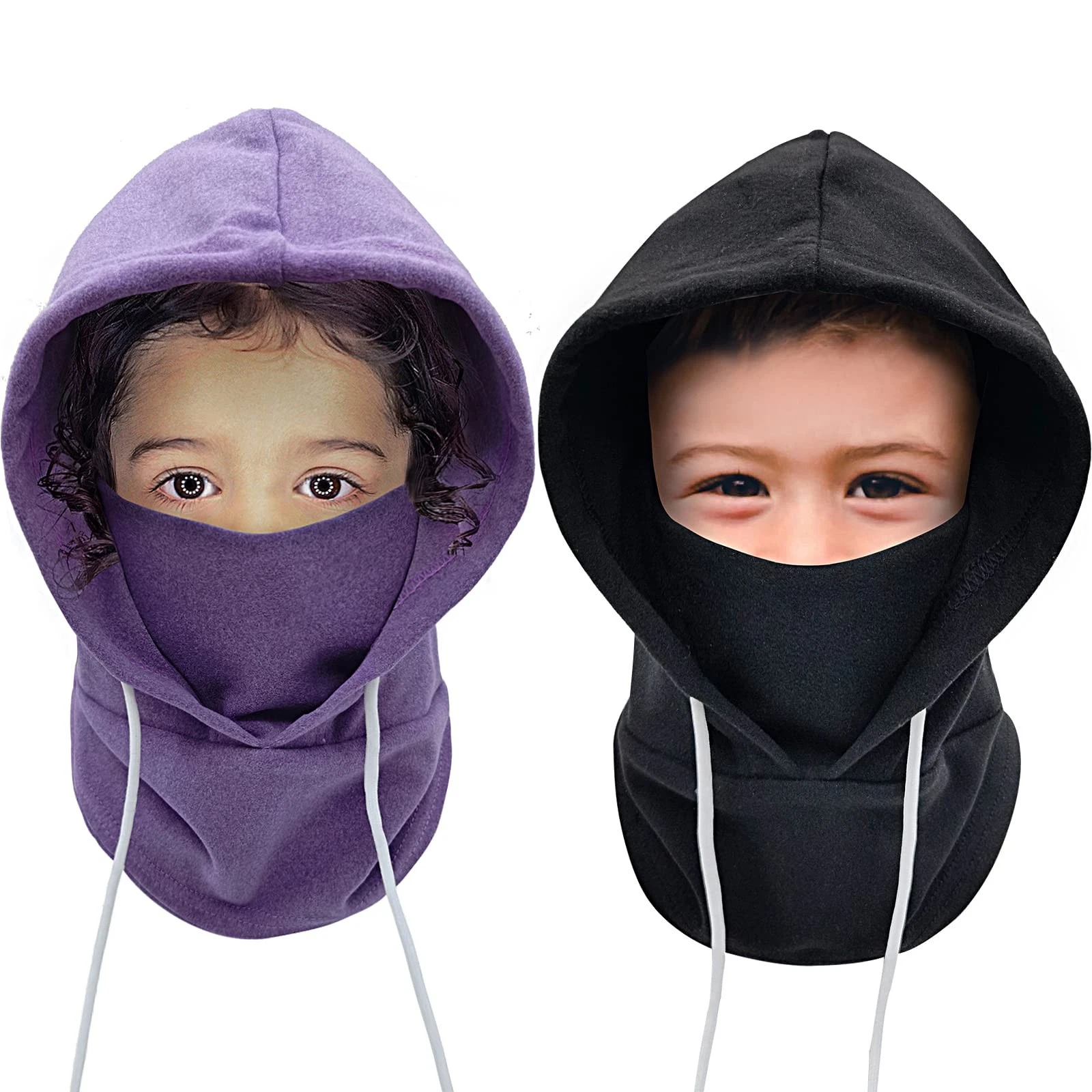 Kids Winter Balaclava Windproof Hats (2 Pack), Warm Fleece Ski Mask Neck Warm...