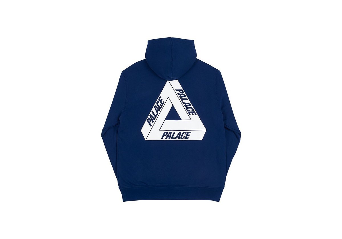 Palace Spring 2018 Reverso Hood Navy Teal Hoodie Size Medium Tri 