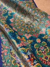 Silk rug carpet handmade W sign Qomm Ghomm/KPSI 600- Please read the description