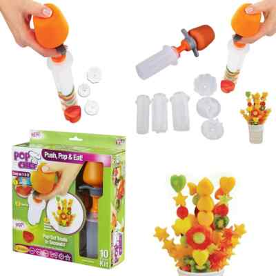 Pop Chef Push Pop und Essen 6 Formen Werkzeuge 10 Stück Kit Essbare Kreationen