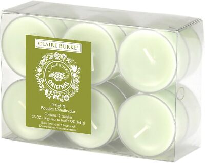 Claire Burke Original Tea Lights 12 count 0.5 oz each, Pack of Scent 