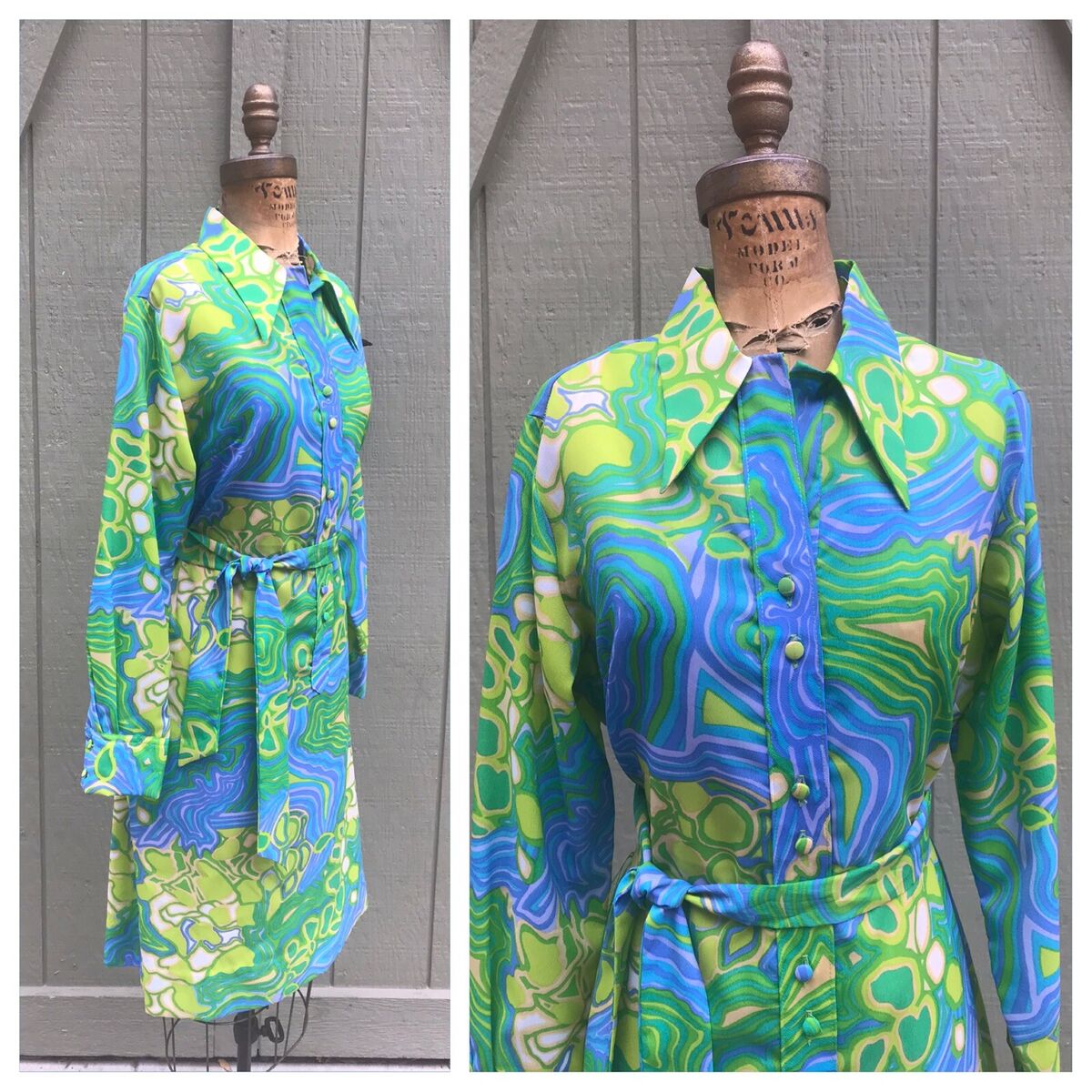 DEADSTOCK VINTAGE LANVIN 1960's 60s 1970s 70's Green Couture DEADSTOCK VINTAGE LANVIN 1960's 60s 1970s 70's Green Couture