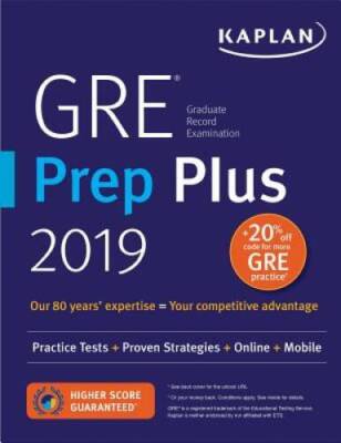 GRE Prep Plus 2019: Practice Tests + Proven Strategies + Online + Video + - GOOD