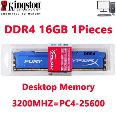 HyperX FURY DDR4 16GB 3200 PC4-25600 Desktop RAM Memory DIMM 288pin 1.2V 1X16GB
