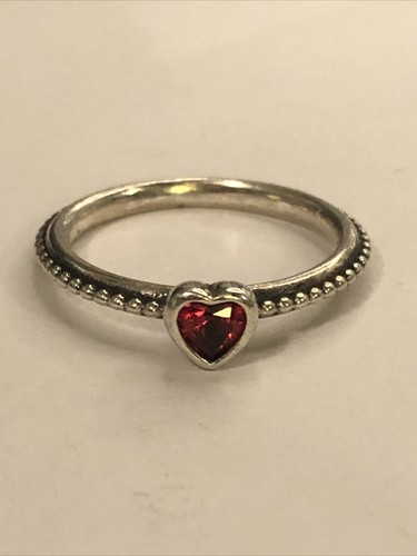 Love Ruby (synthetic) Heart Ring Size 