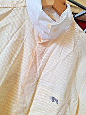 Sarm Hippique Stock/show Shirt . bnwot. Lemon Check White Stock collar size 37cm