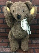 Vintage Large Jointed Teddy Brown Bear 19"
