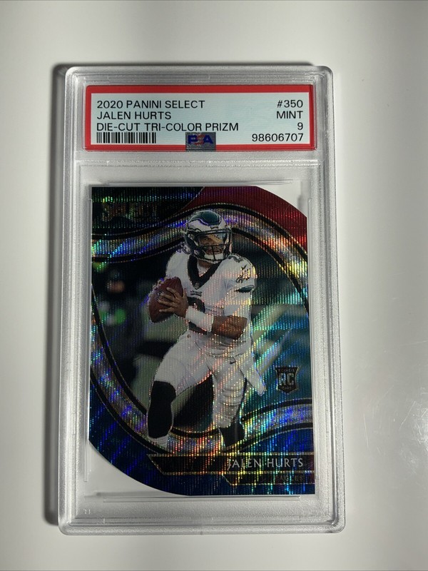 2020 Panini Select Jalen Hurts #350 Rookie RC Field Level PSA 9 Tri-Color Eagles