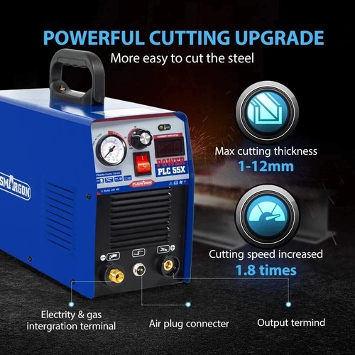 Cortador de plasma IGBT CUT55 inversor HF corte de aire 14 mm metal 55A 230V - Imagen 9 de 10