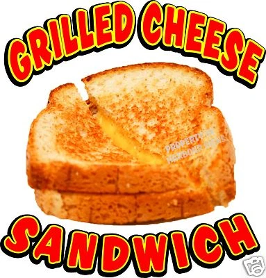 HARBOUR SIGNS Grilled Cheese Sandwich Concession Decal 14" Food Truck Menu Vinyl Sticker