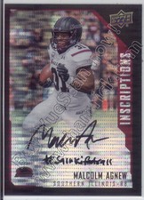 malcolm agnew rookie rc draft auto autograph southern illinois college #/25 2015