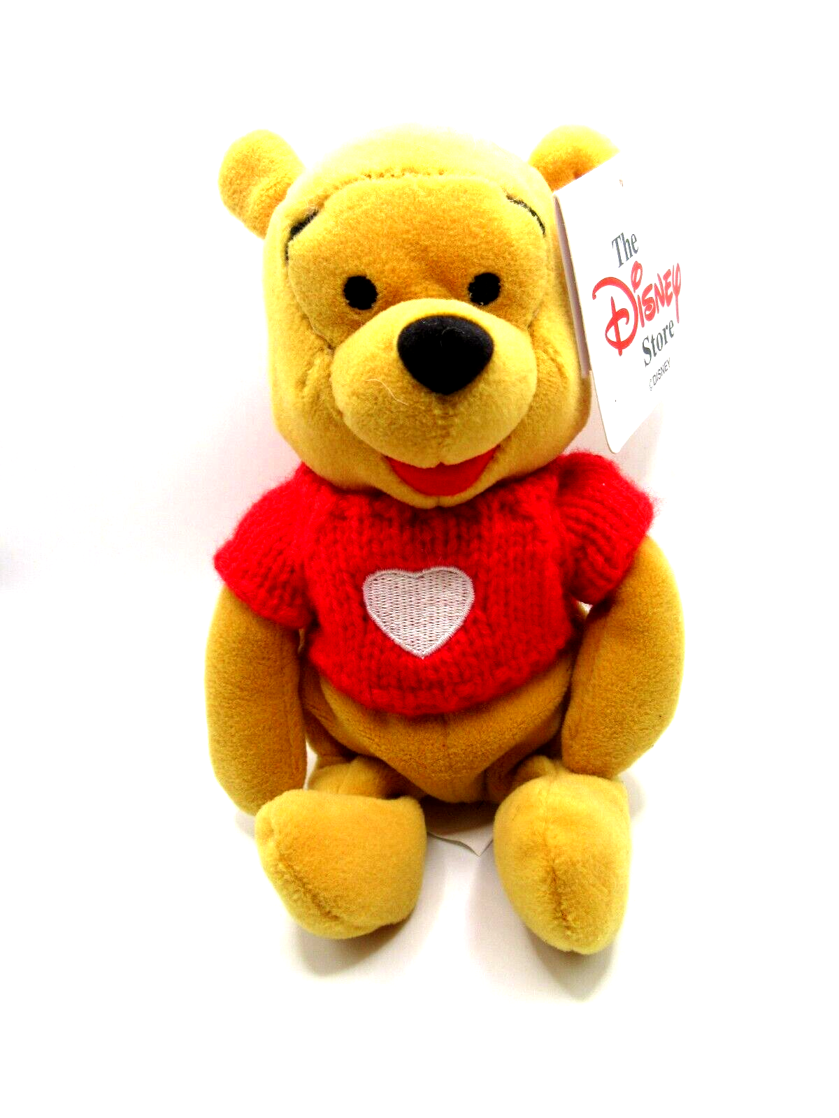 VINTAGE DISNEY WINNIE THE POOH - VALENTINE SWEATER POOH BEAR - MINT - RETIRED