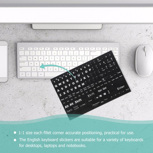 Tastaturaufkleber Computertastaturaufkleber Englische Buchstaben - Afbeelding 5 van 12