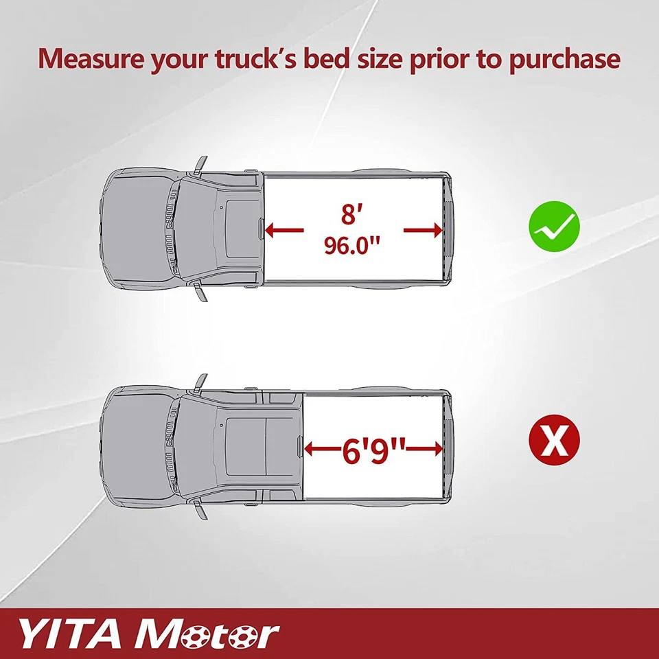 8 ft Tonneau Cover Soft Roll Up for 99-16 Ford F-250 F250 F350 F-350 Super Duty Foto 2 de 4