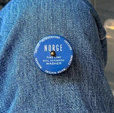 1956 Norge Time-Line Dual Automatic Washer Advertising Tape Measure1 1/2" Cello