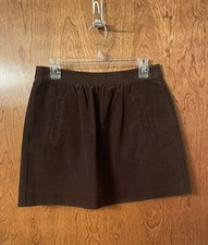 J Crew Women's Brown Corduroy Classic Preppy Fall Skirt Pockets Size 6