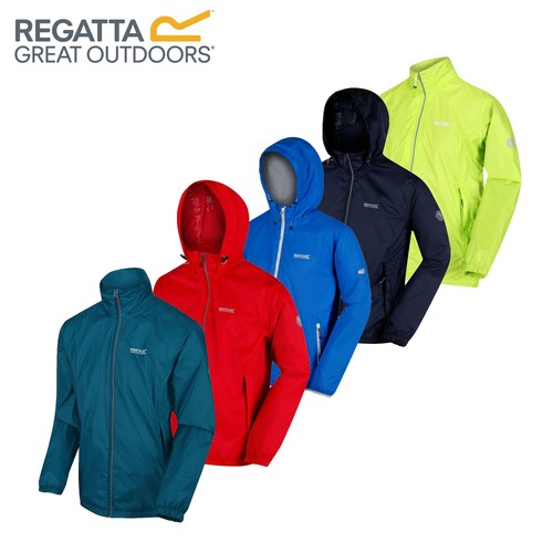 Regatta Mens Lyle IV Waterproof Packaway Jacket Concealed Hood Full Zip