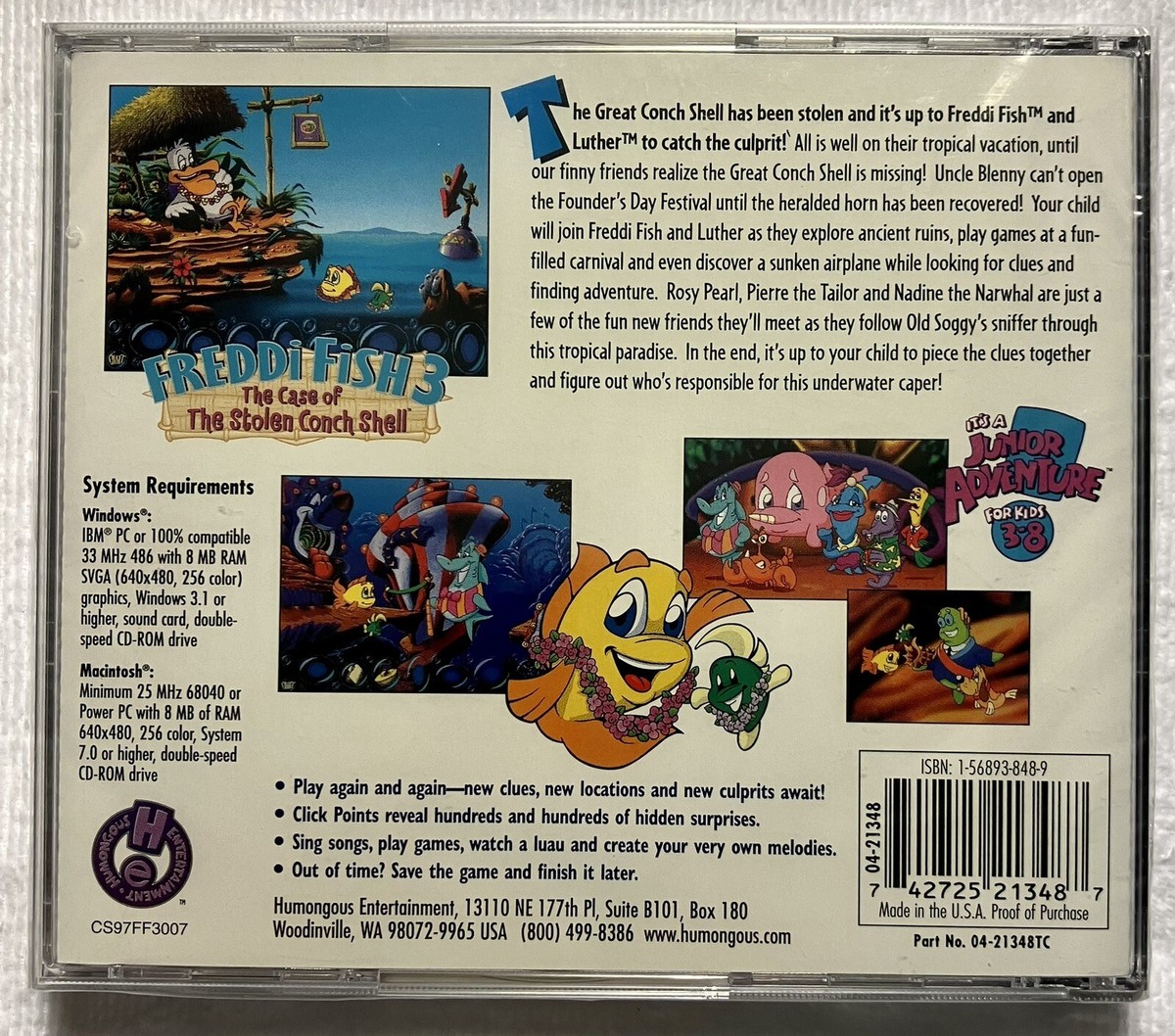 Freddi Fish 3 The Case of The Stolen Conch Shell (Video Game) PC