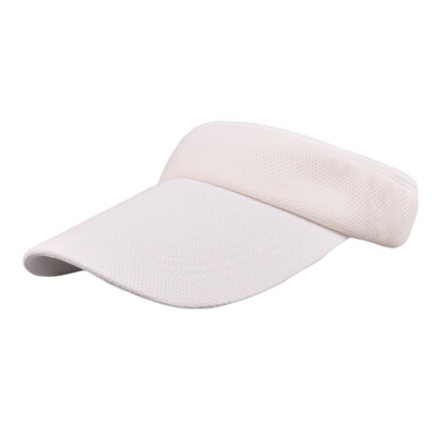 Men Women Visor Cap Wide Brim Hat Simple Adjustable Outdoor Tennis Baseball Cap